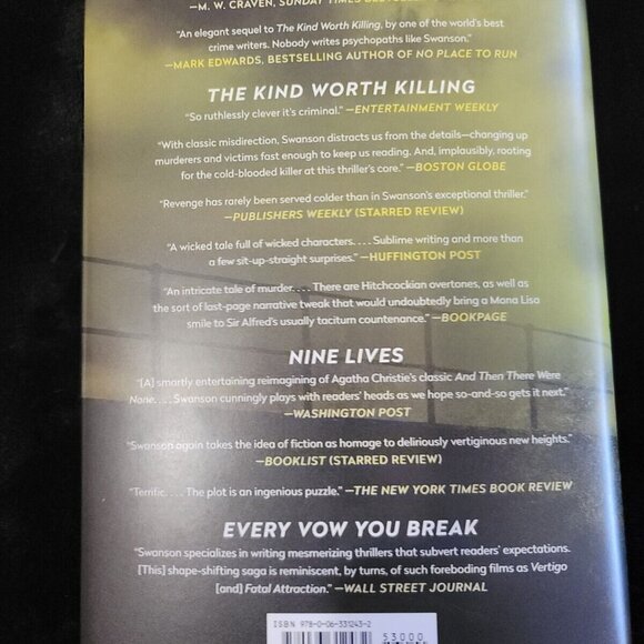 **SIGNED** NEW The Kind Worth Saving by Peter Swanson, First 1st Edition - Picture 4 of 4